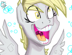 Size: 450x340 | Tagged: safe, artist:pkelton, derpy hooves, pegasus, pony, damuro, equestria-prevails, female, mare