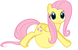 Size: 1458x951 | Tagged: safe, fluttershy, pegasus, pony, female, mare, pink mane, pregnant, pregnant edit, yellow coat