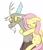 Size: 600x700 | Tagged: artist needed, source needed, safe, discord, fluttershy, pegasus, pony, crying, discoshy, female, hug, male, shipping, straight