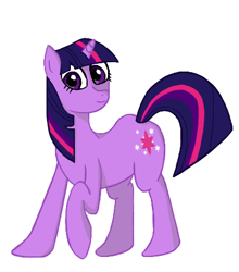 Size: 393x446 | Tagged: safe, artist:pazaa, derpibooru import, twilight sparkle, pony, unicorn, female, horn, mare, purple coat, purple mane, solo