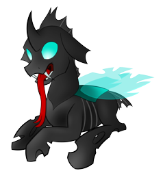 Size: 5000x5250 | Tagged: safe, artist:unpeeledwasp, derpibooru import, thorax, changeling, the times they are a changeling, absurd resolution, doodle, forked tongue, long tongue, simple background, solo, tongue out, transparent background