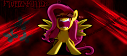 Size: 1800x800 | Tagged: safe, artist:chevrolet-evilimpala, artist:psyxofthoros, fluttershy, pegasus, pony, undead, vampire, vampony, flutterrage, wallpaper