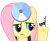 Size: 3000x2476 | Tagged: safe, fluttershy, pegasus, pony, doctor fluttershy, female, gun, mare, pink mane, yellow coat