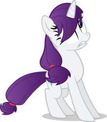 Size: 1034x1182 | Tagged: safe, artist:sourspot, rarity, pony, unicorn, alternate hairstyle, bangs, hair over eyes, hair over one eye, simple background, solo, transparent background, vector