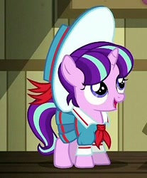 Size: 260x314 | Tagged: safe, screencap, snowfall frost, starlight glimmer, pony, a hearth's warming tail, cropped, female, filly, solo