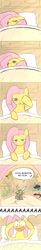 Size: 499x3029 | Tagged: safe, artist:keterok, discord, fluttershy, pegasus, pony, comic, disembodied head, female, fluttervision, male, modular, pov, screaming, shocked, sleeping