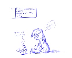 Size: 1280x1024 | Tagged: safe, artist:nasse, derpy hooves, pegasus, pony, 4chan, computer, female, mare, sketch