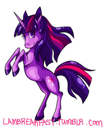 Size: 640x751 | Tagged: safe, artist:lambreakfast, derpibooru import, twilight sparkle, g4, rearing, simple background, solo