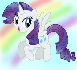 Size: 500x449 | Tagged: safe, artist:anzicorn, rarity, alicorn, pony, alicornified, female, mare, race swap, raricorn, solo