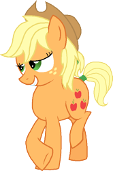 Size: 492x739 | Tagged: safe, artist:starryoak, applejack, earth pony, pony, crossed hooves, hat, simple background, solo, transparent background