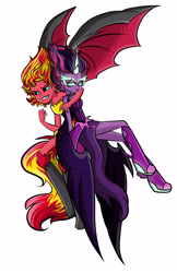 Size: 2610x4031 | Tagged: safe, artist:itsnotdaijoubu, midnight sparkle, sci-twi, sunset satan, sunset shimmer, twilight sparkle, equestria girls, friendship games, midnightsatan