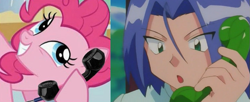 Size: 719x292 | Tagged: safe, pinkie pie, earth pony, pony, exploitable meme, james, phone, phone meme, pokémon