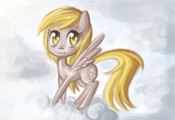 Size: 1119x769 | Tagged: safe, artist:raptor007, derpy hooves, pegasus, pony, cloud, cloudy, female, mare, solo