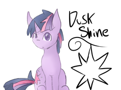 Size: 600x445 | Tagged: safe, artist:angelstar000, derpibooru import, dusk shine, twilight sparkle, rule 63, solo