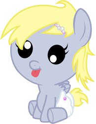 Size: 2448x3135 | Tagged: safe, artist:bloody-vikings, derpy hooves, pony, :p, :t, baby, baby pony, cute, daaaaaaaaaaaw, derpabetes, diaper, filly, foal, high res, hnnng, simple background, sitting, smiling, solo, svg, tongue out, transparent background, vector, younger