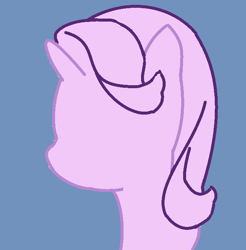 Size: 661x672 | Tagged: safe, artist:violaconcert, derpibooru exclusive, starlight glimmer, pony, unicorn, blue background, bust, portrait, simple background, solo