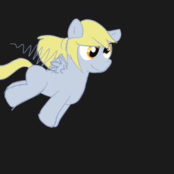 Size: 512x512 | Tagged: safe, artist:outofhappypills, derpy hooves, filly, foal, solo, younger