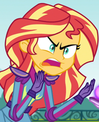 Size: 720x883 | Tagged: safe, screencap, sunset shimmer, equestria girls, friendship games, angry, animation error, shrunken pupils, solo