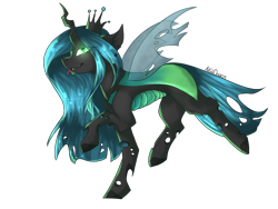 Size: 1024x768 | Tagged: safe, artist:akiiichaos, queen chrysalis, changeling, changeling queen, female, glowing eyes, green eyes, queen, simple background, solo, tongue out, transparent background