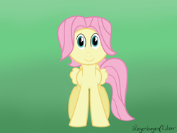 Size: 2000x1500 | Tagged: safe, artist:regxy, butterscotch, fluttershy, pegasus, pony, adorascotch, cute, rule 63, rule63betes, solo