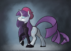 Size: 1254x897 | Tagged: safe, artist:enma-darei, rarity, pony, unicorn, sweet and elite, beatnik rarity, beret, clothes, hat, solo, sweater, turtleneck, unshorn fetlocks