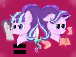 Size: 6059x4528 | Tagged: safe, artist:purplestar01, starlight glimmer, sugar belle, pony, unicorn, absurd resolution, female