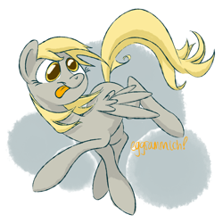 Size: 2000x2000 | Tagged: safe, artist:eggsammich, derpy hooves, pegasus, pony, female, mare, solo, tongue out