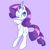 Size: 600x600 | Tagged: safe, artist:30clock, rarity, pony, unicorn, female, mare, pixiv, purple mane, solo, white coat