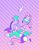 Size: 700x900 | Tagged: safe, artist:x0x0-x0x0, angel bunny, discord, fluttershy, pegasus, pony, abstract background, alice in wonderland, angel bunny is unamused, clothes, crossover, dress, female, limited palette, mad hatter, male, parody, tea, teacup