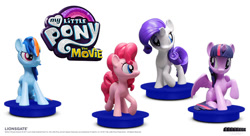 Size: 550x300 | Tagged: safe, derpibooru import, pinkie pie, rainbow dash, rarity, twilight sparkle, twilight sparkle (alicorn), alicorn, earth pony, pegasus, pony, unicorn, my little pony: the movie, collectible, figure, merchandise