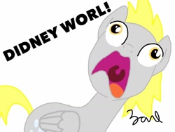 Size: 1024x768 | Tagged: safe, artist:zane, derpy hooves, pegasus, pony, didney worl, female, image macro, mare, pinkie frogmouth