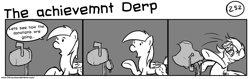 Size: 1280x404 | Tagged: safe, artist:tetrapony, derpy hooves, pegasus, pony, comic:the daily derp, female, mare, the achievement derp