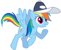 Size: 613x499 | Tagged: safe, derpibooru import, rainbow dash, pegasus, pony, baseball cap, cap, coaching cap, cute, dashabetes, hat, simple background, solo, transparent background, vector