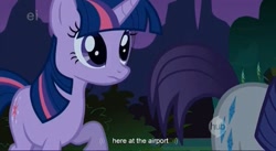 Size: 1583x869 | Tagged: safe, derpibooru import, screencap, rarity, twilight sparkle, pony, unicorn, youtube caption, youtube link