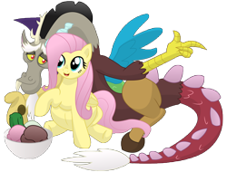 Size: 13800x10500 | Tagged: safe, artist:xniclord789x, discord, fluttershy, pegasus, pony, absurd resolution, discoshy, female, ice cream, male, mare, pickle, pregnant, shipping, simple background, straight, transparent background