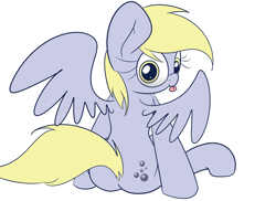 Size: 1306x950 | Tagged: safe, artist:extradan, derpy hooves, pegasus, pony, cute, female, mare, plot, tongue out