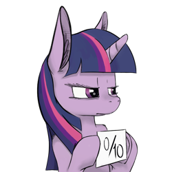 Size: 700x700 | Tagged: safe, artist:php2, derpibooru import, twilight sparkle, disapproval, ear fluff, reaction image, simple background, solo, transparent background, unamused, zero