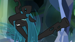 Size: 1280x720 | Tagged: safe, screencap, ocellus, queen chrysalis, changeling, changeling queen, what lies beneath, crying, crysalis, cute, cutealis, diaocelles, eyes closed, female, sad, solo