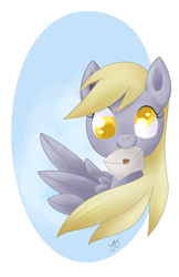 Size: 940x1450 | Tagged: safe, artist:oaxzii, derpy hooves, pegasus, pony, female, letter, mail, mare, mouth hold, solo