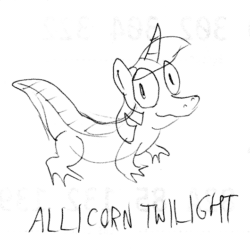 Size: 530x530 | Tagged: safe, artist:kturtle, derpibooru import, twilight sparkle, alligator, allicorn, pun, species swap