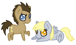 Size: 1024x604 | Tagged: safe, derpy hooves, doctor whooves, pegasus, pony, female, mare