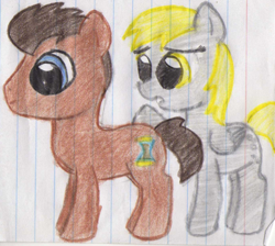 Size: 464x415 | Tagged: safe, derpy hooves, doctor whooves, pegasus, pony, female, mare, traditional art