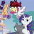 Size: 1024x1024 | Tagged: safe, artist:digoraccoon, apple bloom, rarity, scootaloo, sweetie belle, pony, unicorn, cutie mark crusaders, newspaper, scooter, wagon