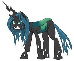 Size: 934x765 | Tagged: source needed, safe, artist:hardway bet, queen chrysalis, changeling, changeling queen, female, scowl, simple background, solo, white background