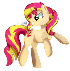 Size: 1024x1047 | Tagged: safe, artist:shinigamituchunka, sunset shimmer, pony, unicorn, solo