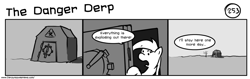 Size: 1280x404 | Tagged: safe, artist:tetrapony, derpy hooves, pegasus, pony, comic:the daily derp, female, mare, the danger derp