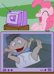 Size: 512x700 | Tagged: safe, pinkie pie, earth pony, pony, exploitable meme, rugrats, tommy pickles, tv meme