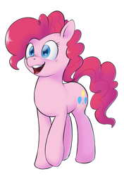 Size: 573x813 | Tagged: safe, artist:yeendip, pinkie pie, earth pony, pony, female, mare, pink coat, pink mane, smiling, solo