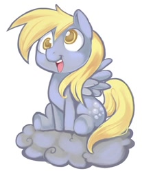 Size: 550x664 | Tagged: safe, artist:ende26, derpy hooves, pegasus, pony, cloud, female, mare, solo