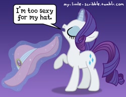 Size: 792x612 | Tagged: safe, artist:scribble, rarity, pony, unicorn, 30 minute art challenge, hat, solo